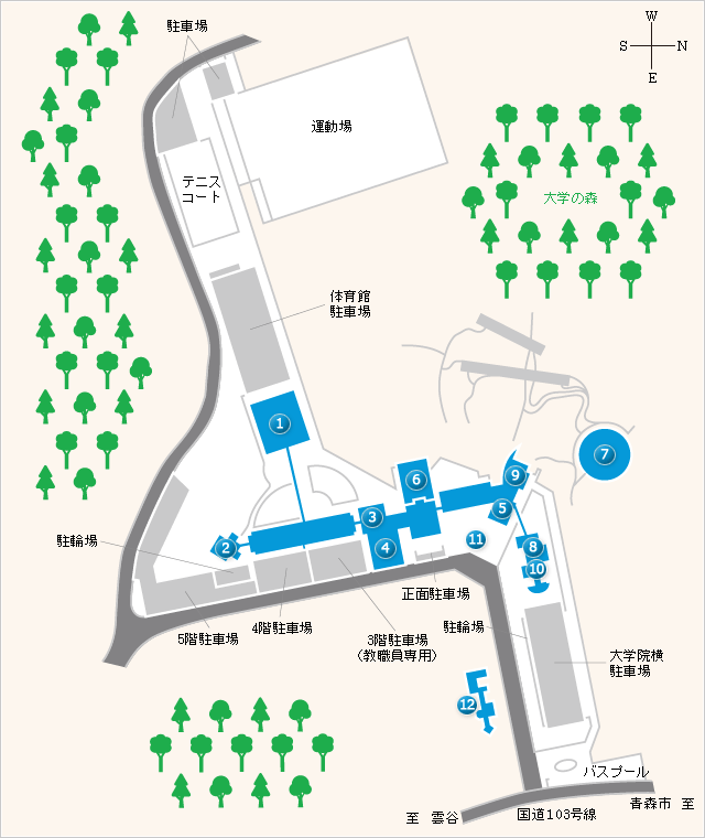 キャンパスマップ 青森公立大学 Aomori Public University